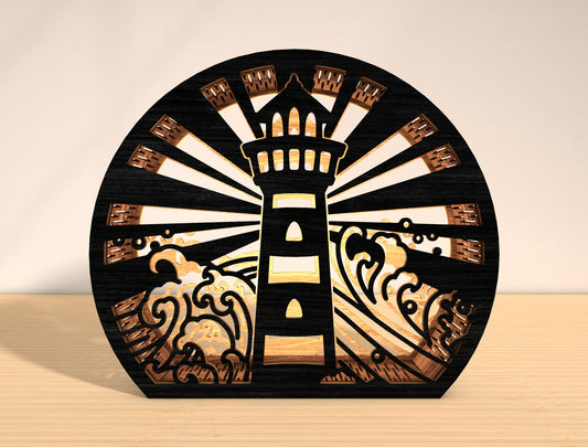 Lighthouse Lantern SVG Bundle Laser Cut File for Glowforge and LightBurn