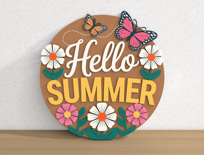 Summer Door Hanger SVG Bundle with Hey Silly Goose Sign Designs