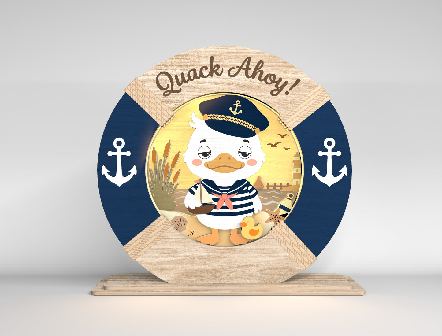 Nautical Animal Lamp SVG Bundle Laser Cut Decorative Light Files
