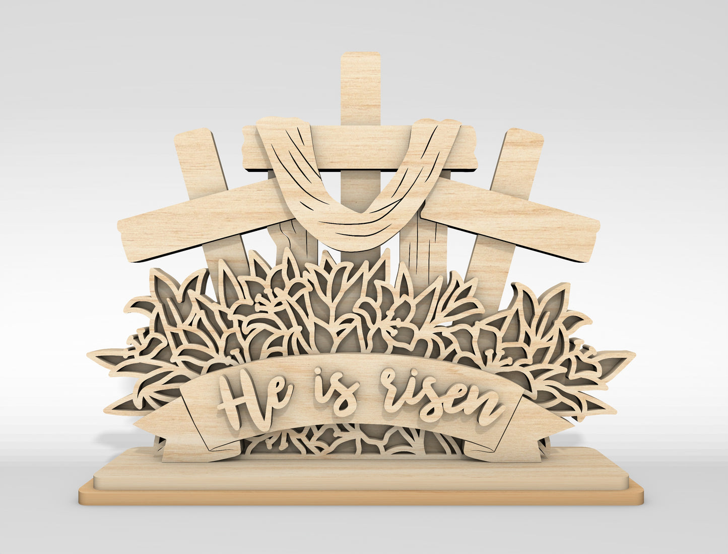 6 Easter Religious He Is Risen SVG Laser Cut Files for Glowforge and xTool