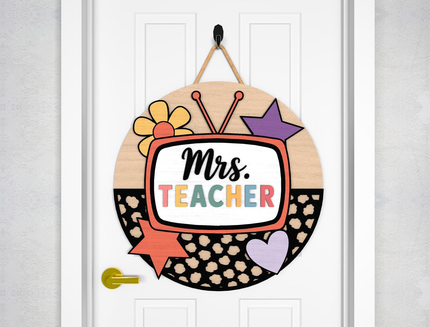 Personalized Classroom Door Hanger SVG Bundle for Glowforge and xTool
