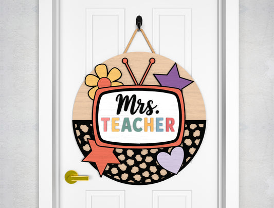 Personalized Classroom Door Hanger SVG Bundle for Glowforge and xTool