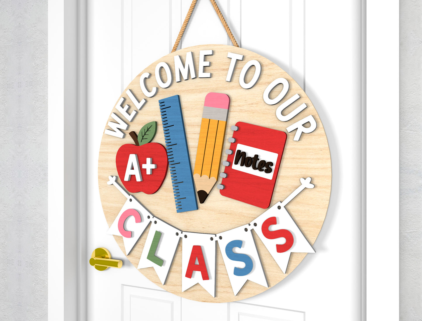 Personalized Pencil Jar Teacher Name Sign SVG Laser Cut File for Glowforge and xTool