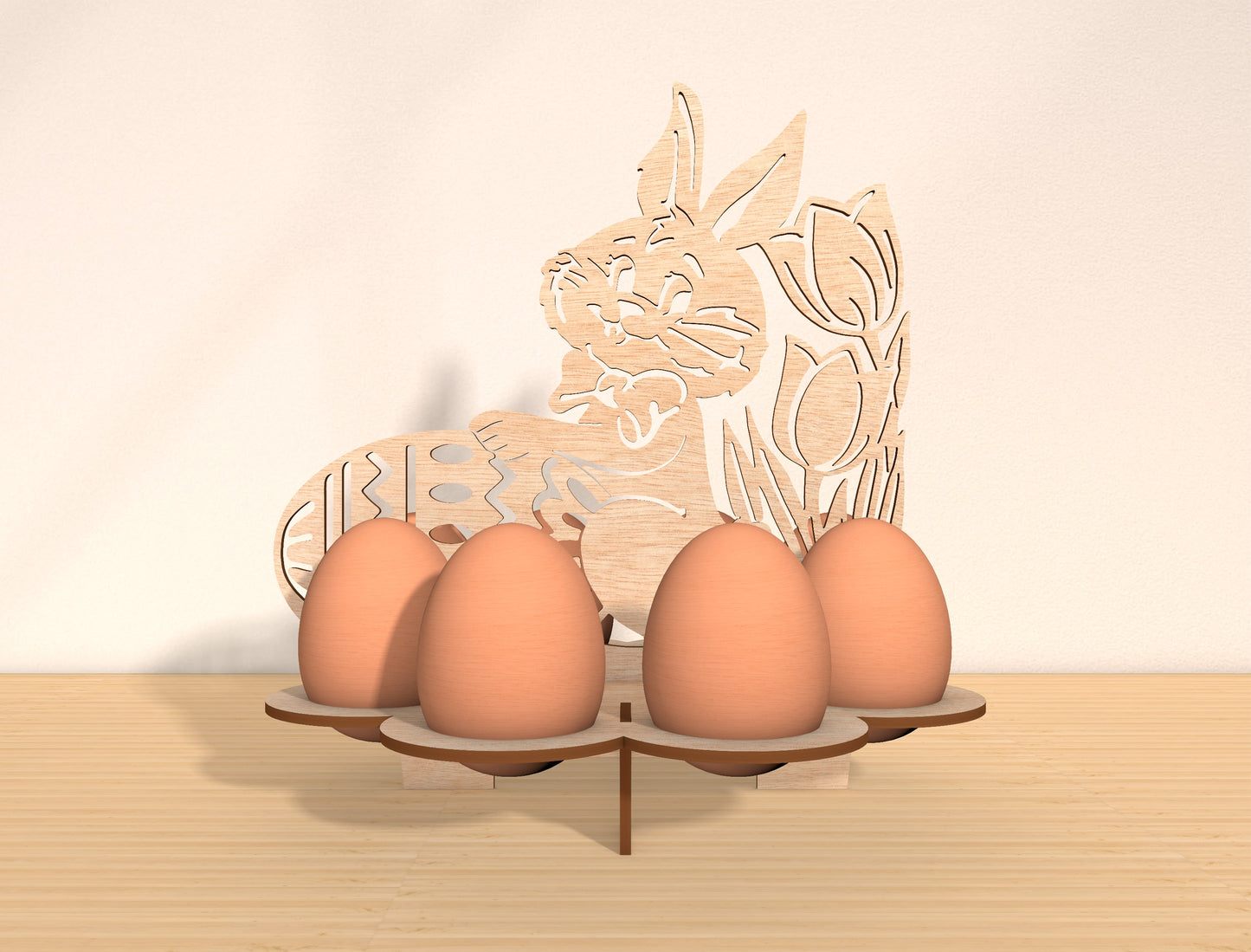 Easter Egg Holder Stand SVG Bundle Bunny Floral for LightBurn and xTool