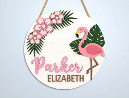 Personalized Safari Baby Name Sign SVG Bundle for Glowforge and xTool