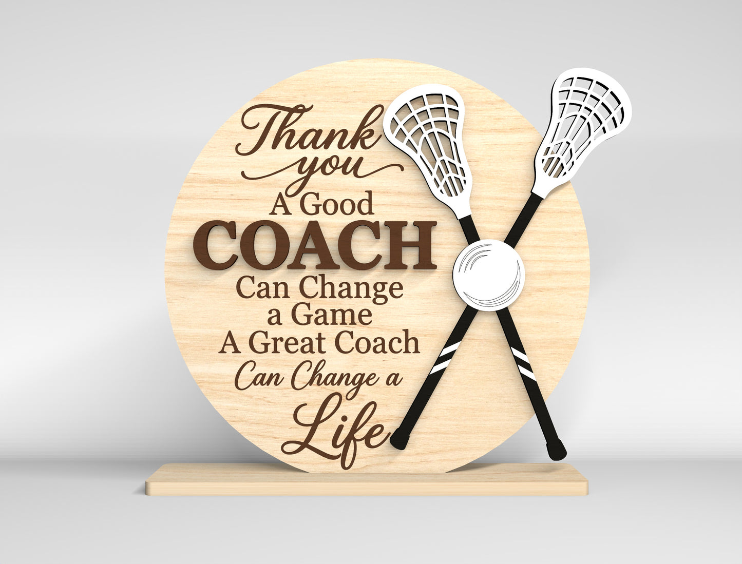 Thank You Coach Sign SVG Bundle for Glowforge and LightBurn