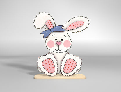 Easter Bunny Stand SVG Bundle Cute 6 Designs Laser Cut for LightBurn and xTool
