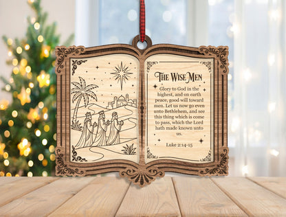 Nativity Bible Verse Book Ornament SVG Bundle 7