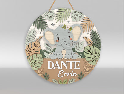 Dinosaur Nursery Door Sign SVG for LightBurn and xTool