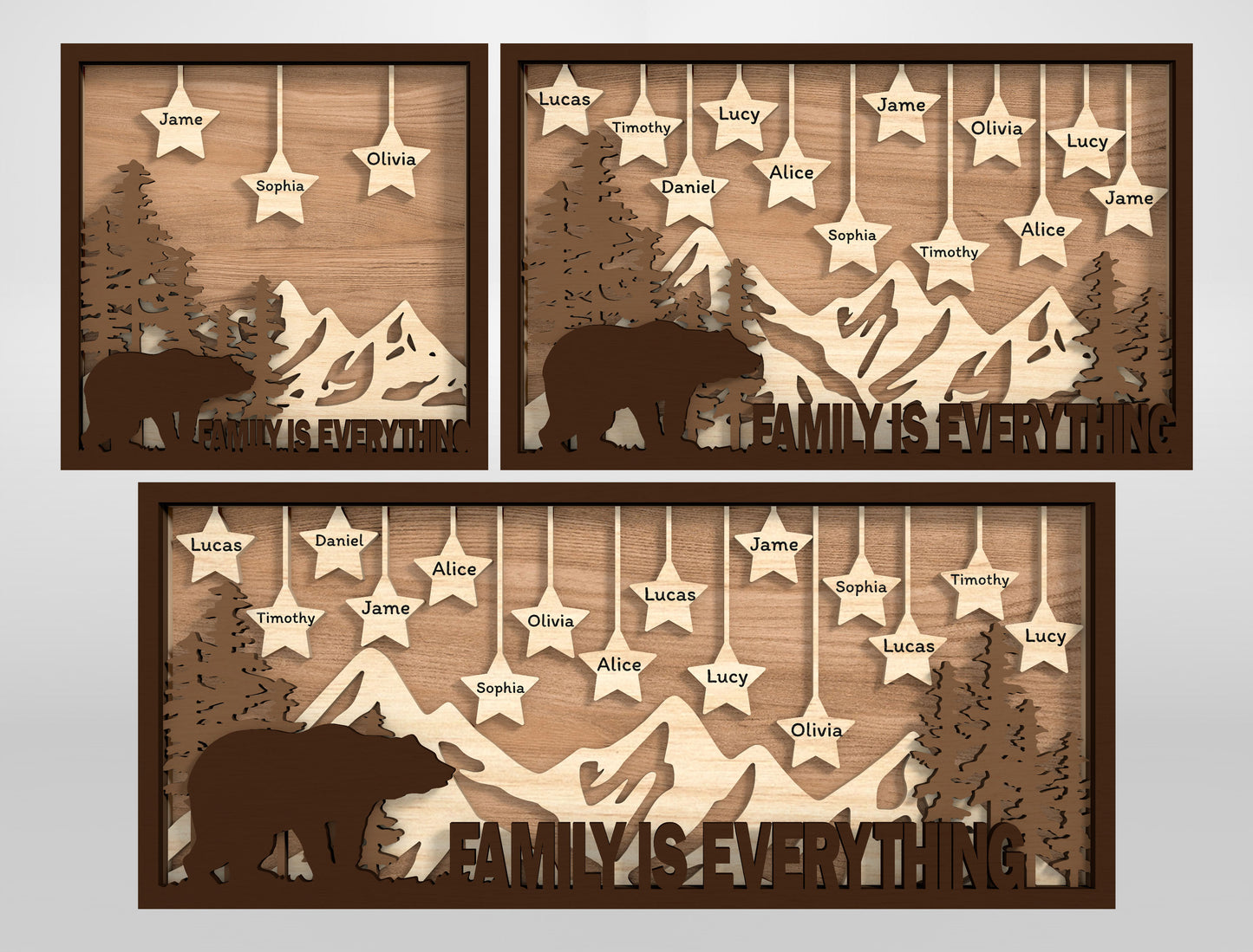 Grandpa Family Tree Sign SVG Bundle Laser Cut File for xTool and Glowforge