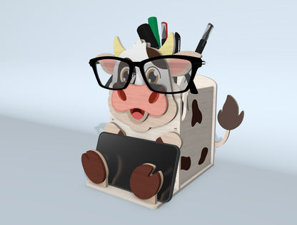 Animal Pencil Holder SVG Bundle Laser Cut File for Glowforge and xTool