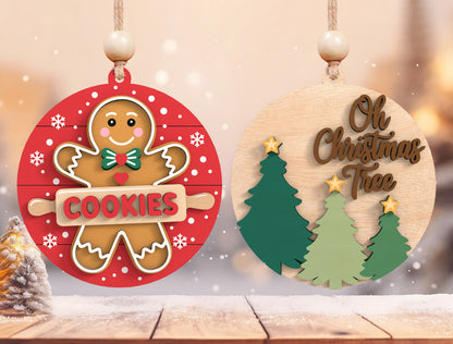 Christmas Sayings Ornament SVG Bundle 6