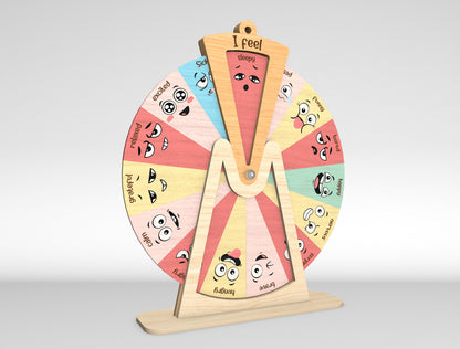 Feelings Wheel SVG for Glowforge xTool Wooden Emotion Chart Laser Cut File