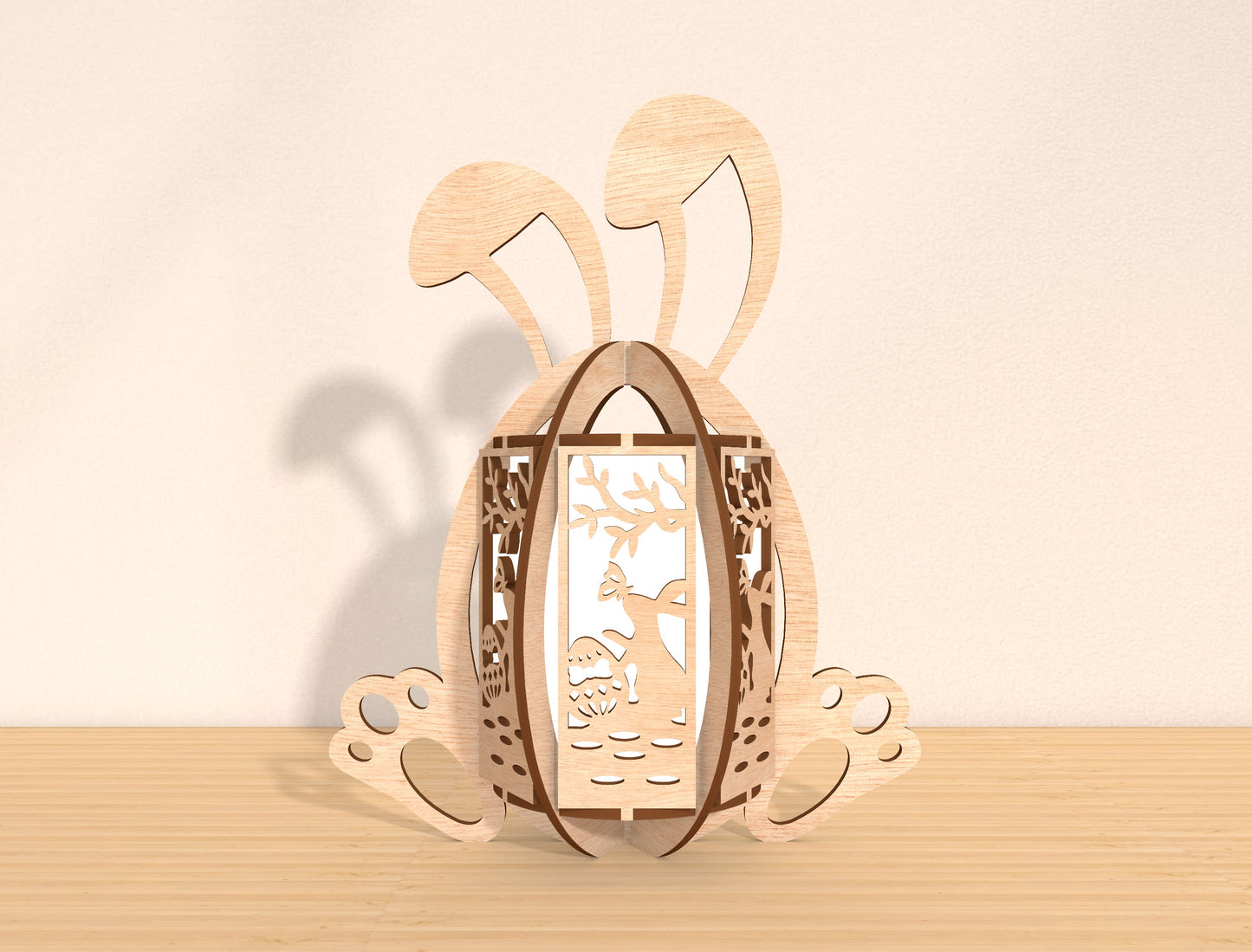 Easter Bunny Lantern SVG Bundle Ver3 Rabbit 8 Designs for LightBurn and xTool