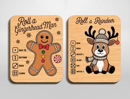 Christmas Puzzle Game SVG Bundle 13 Roll a Character Designs