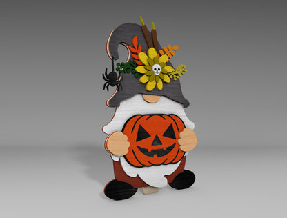Halloween Gnome Standing Decor SVG Bundle for Glowforge xTool LightBurn