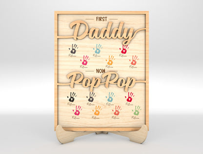 Dad Handprint Keepsake Sign SVG Laser Cut File for xTool and LightBurn