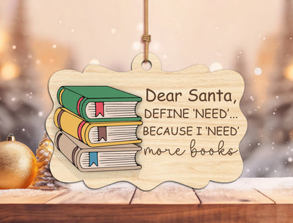 Book Lover Christmas Ornament SVG Bundle 7