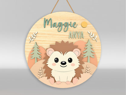 Woodland Fox Nursery Name Sign SVG for Glowforge and LightBurn