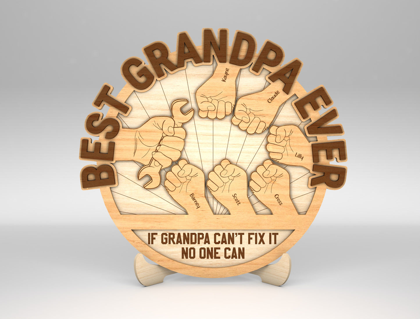 If Dad Can't Fix It Sign SVG Laser Cut File for Glowforge and LightBurn