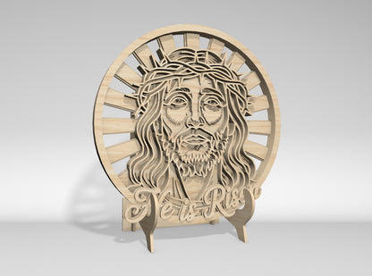 He Is Risen Jesus Faith Ichthys Multilayer SVG Bundle for Glowforge and xTool