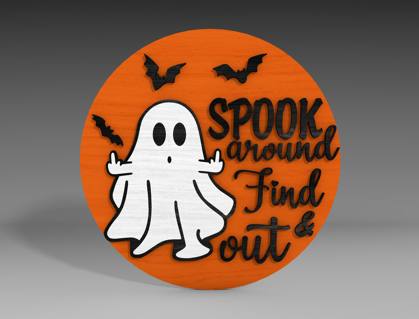 Ghost Spooky Door Hanger SVG Bundle for Glowforge xTool LightBurn 7 Designs