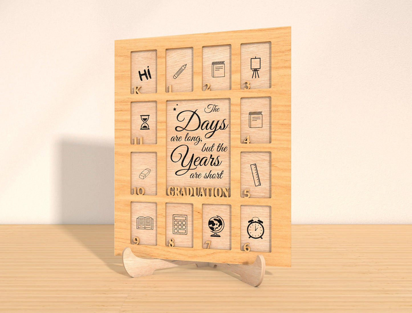 Graduation School Years Photo Frame SVG Laser Cut File for xTool and Glowforge