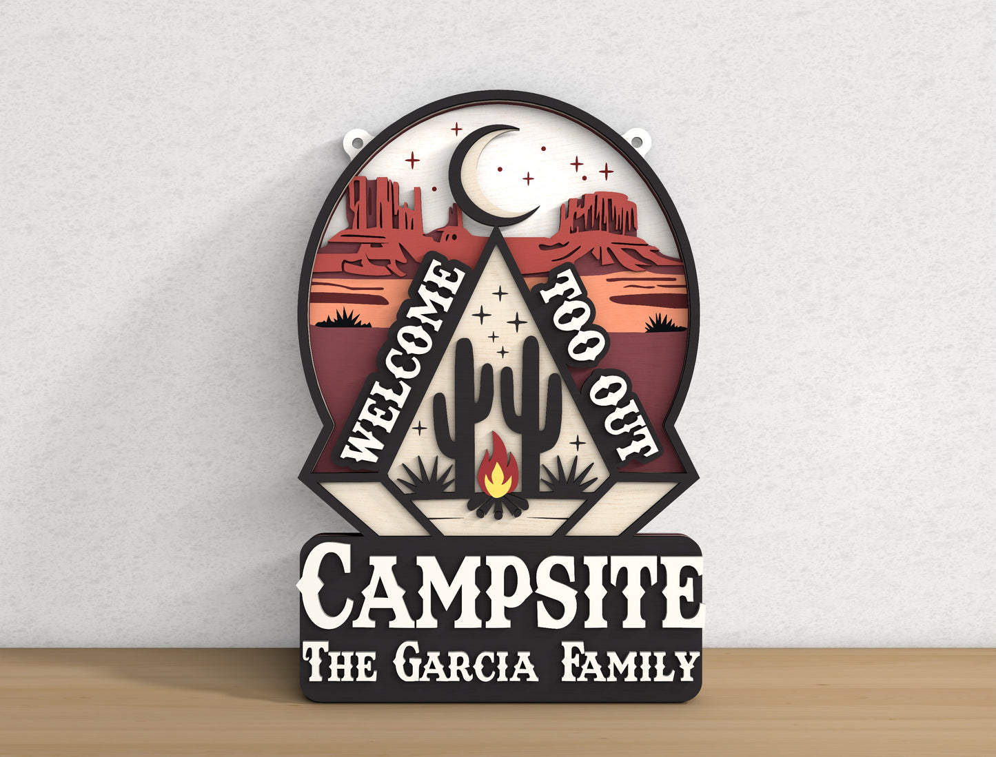 Personalized Campsite Sign SVG Bundle for xTool and Glowforge Users