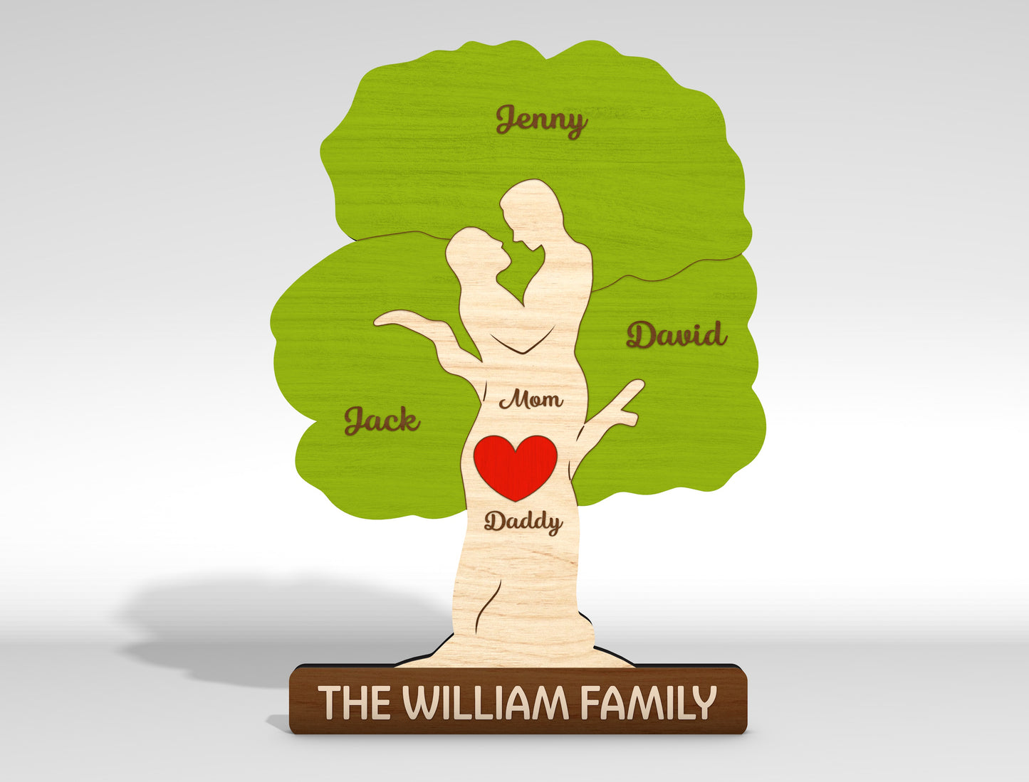 Personalized Family Tree Couple Sign SVG for Glowforge and xTool