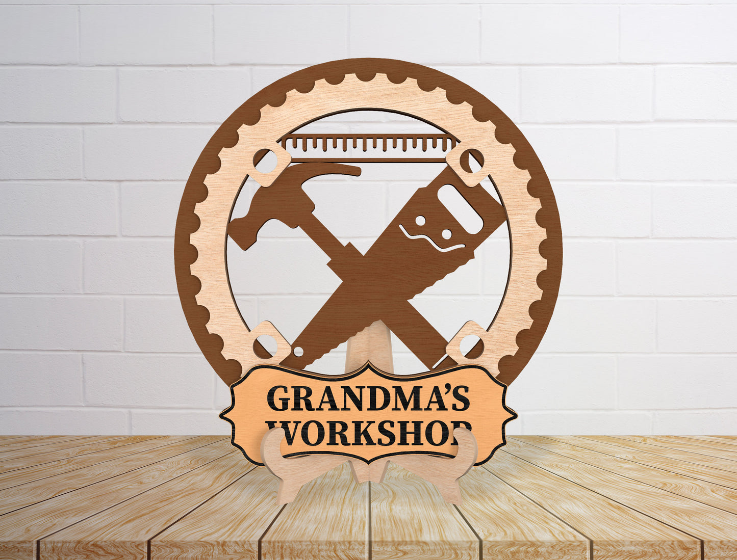 Dad's Workshop Tools Sign SVG Laser Cut File for xTool and Glowforge