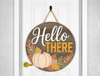 Autumn Fall Door Hanger SVG Bundle for Glowforge xTool LightBurn 6 Designs