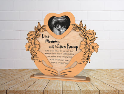 Dear Mommy Ultrasound Sign SVG Pregnancy Announcement for Glowforge