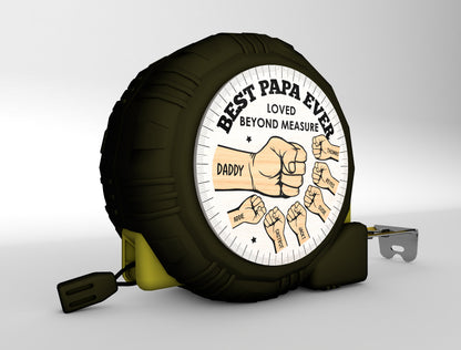 "Loved Beyond Measure" Dad Tape Measure Sign SVG Laser Cut File for xTool and LightBurn