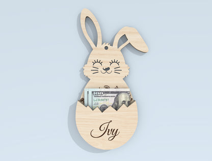 Personalized Easter Bunny Money Holder SVG Bundle for Glowforge
