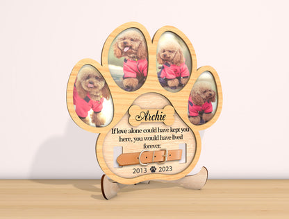 Dog Paw Photo Memorial SVG Laser Cut File for Glowforge