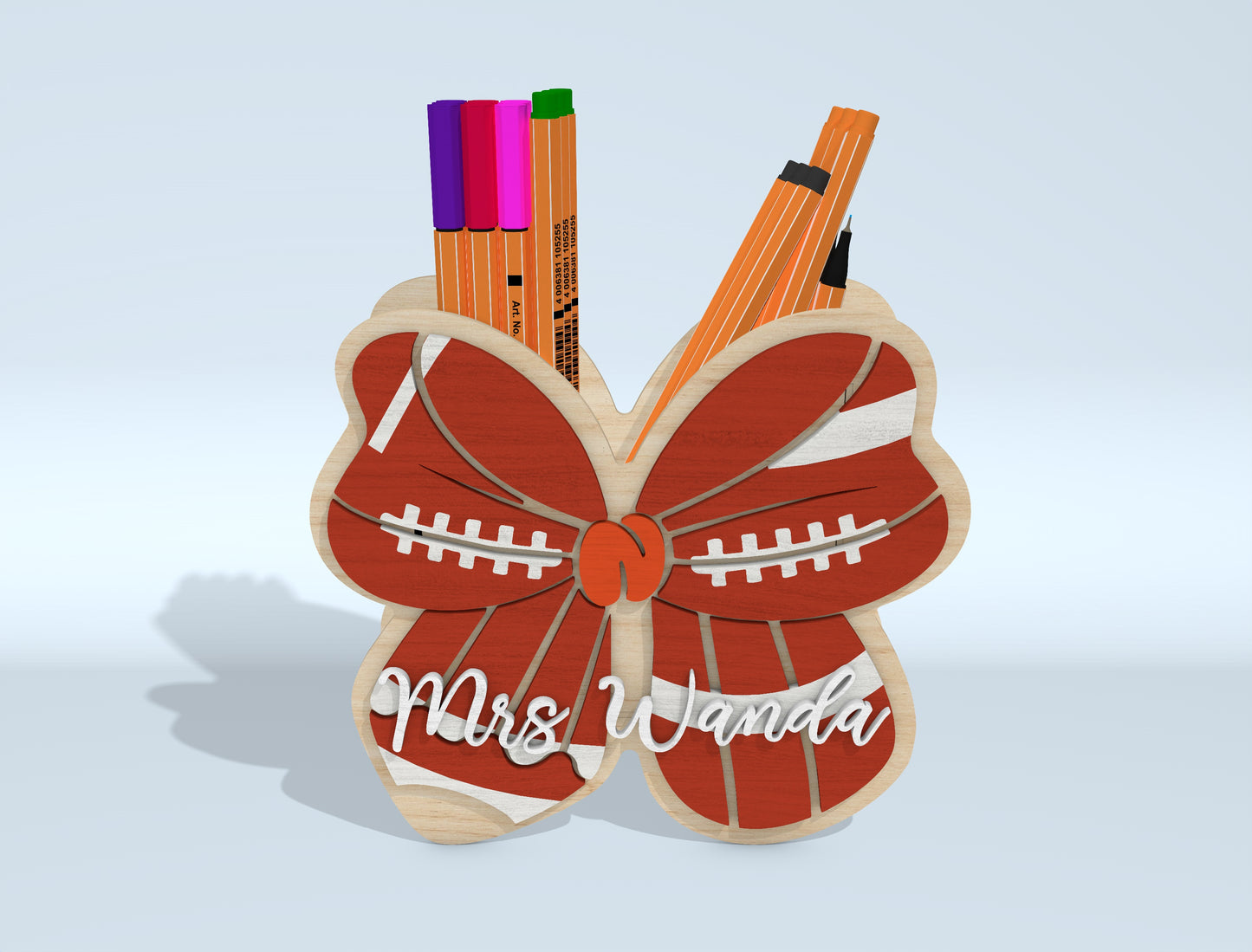 Personalized Butterfly Pen Holder SVG Bundle for Glowforge and xTool