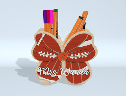 Personalized Butterfly Pen Holder SVG Bundle for Glowforge and xTool