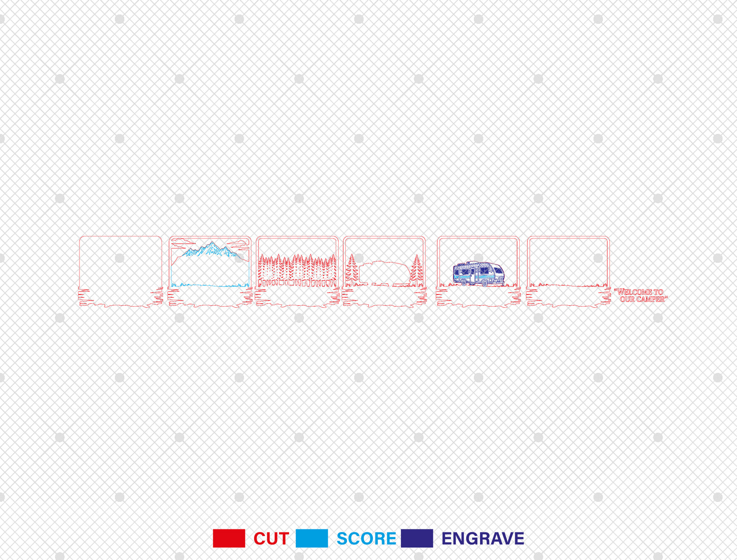 Camping Multilayer SVG Bundle for Glowforge and xTool