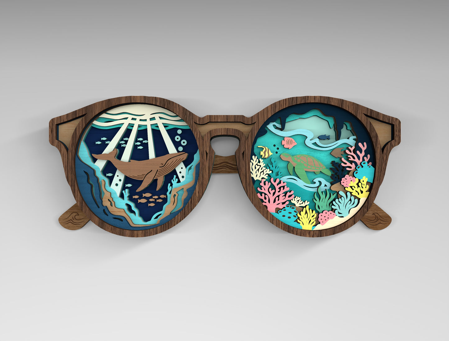 Summer Beach Multilayer SVG Bundle for Glowforge xTool LightBurn 11 Designs