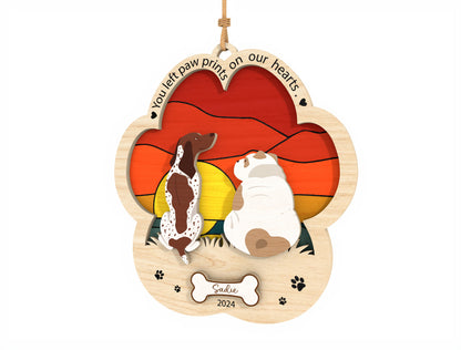 Dog Memorial Ornament SVG Bundle Pet Silhouette Laser Cut File for Glowforge, xTool