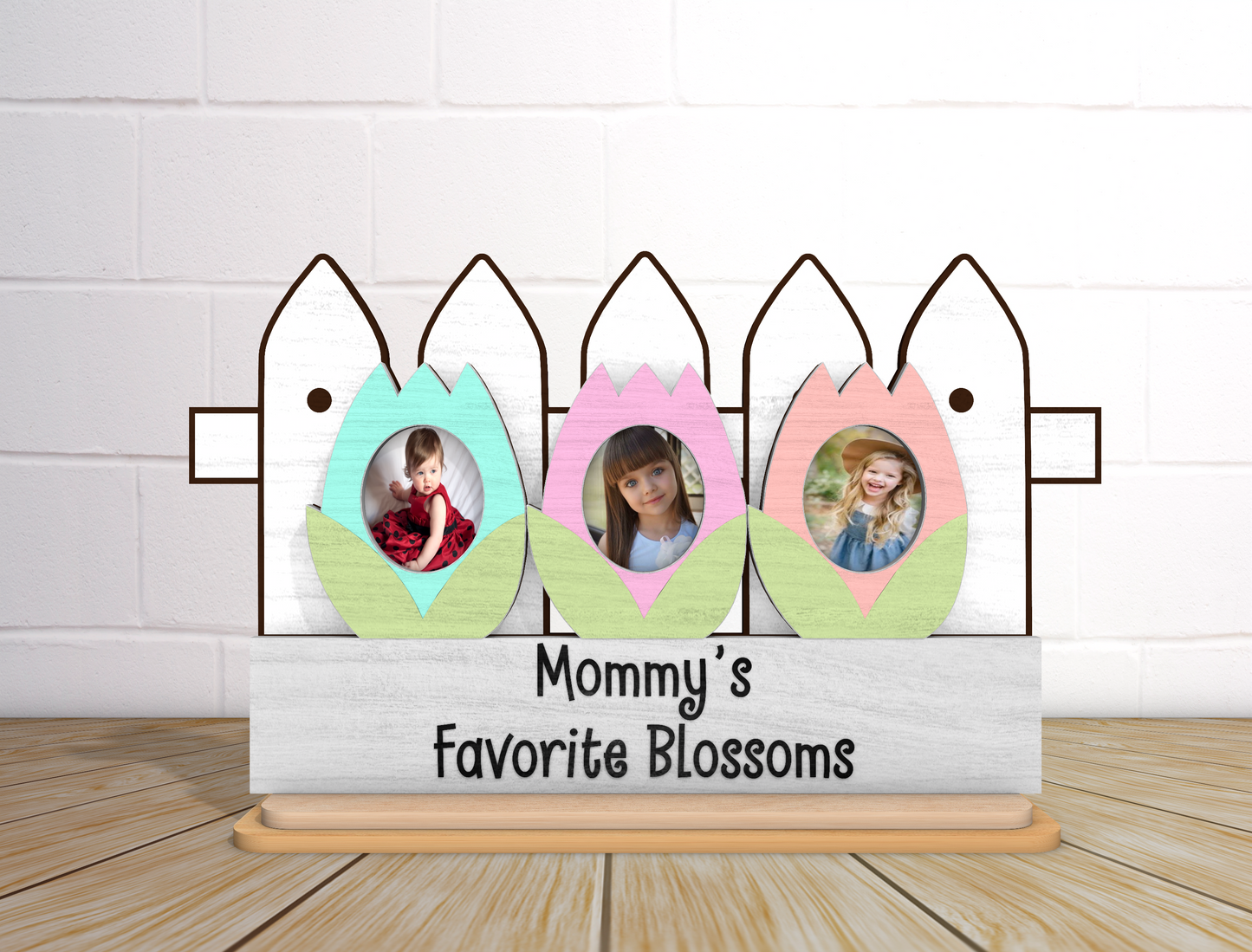 Mom Flower Photo Frame SVG Mommy's Blossoms for Glowforge and xTool
