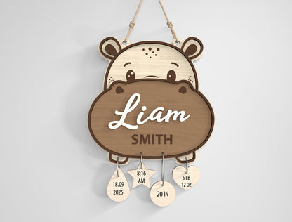 Safari Nursery Name Sign SVG File for Glowforge and xTool