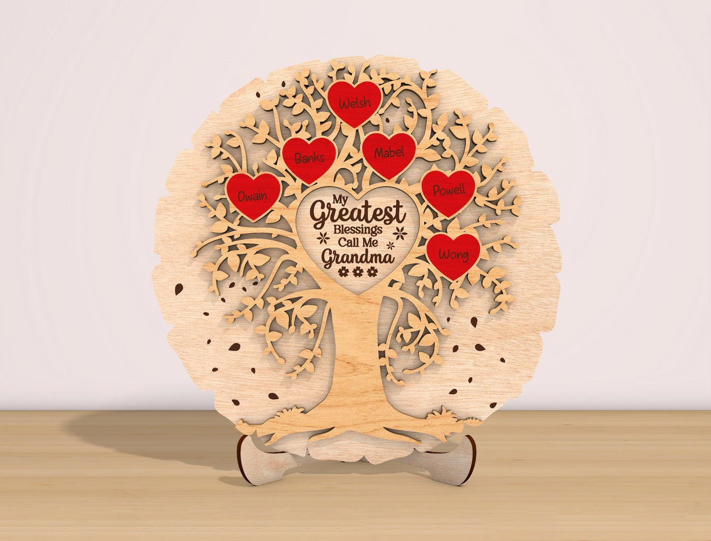 Grandma Family Tree SVG My Greatest Blessings for Glowforge and xTool