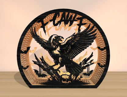 F-CAW-F Funny Raven & Rooster Halloween Lantern SVG Bundle 8