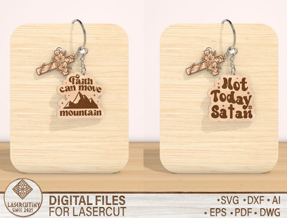 Christian Keychain SVG Bundle Bible Verse 12 Designs for Glowforge