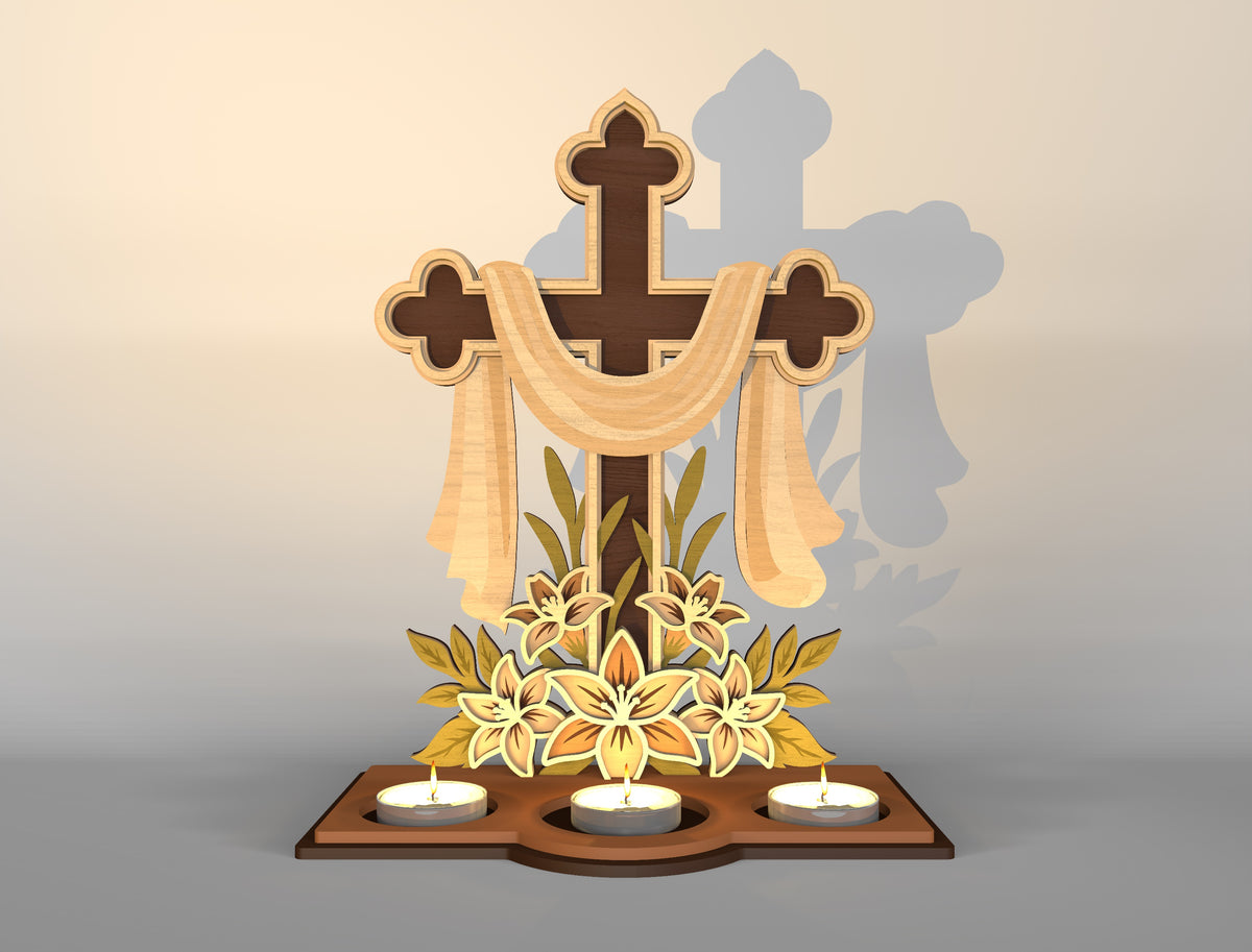 Christmas Candle Holder SVG Bundle 10 Christian Laser Cut Designs
