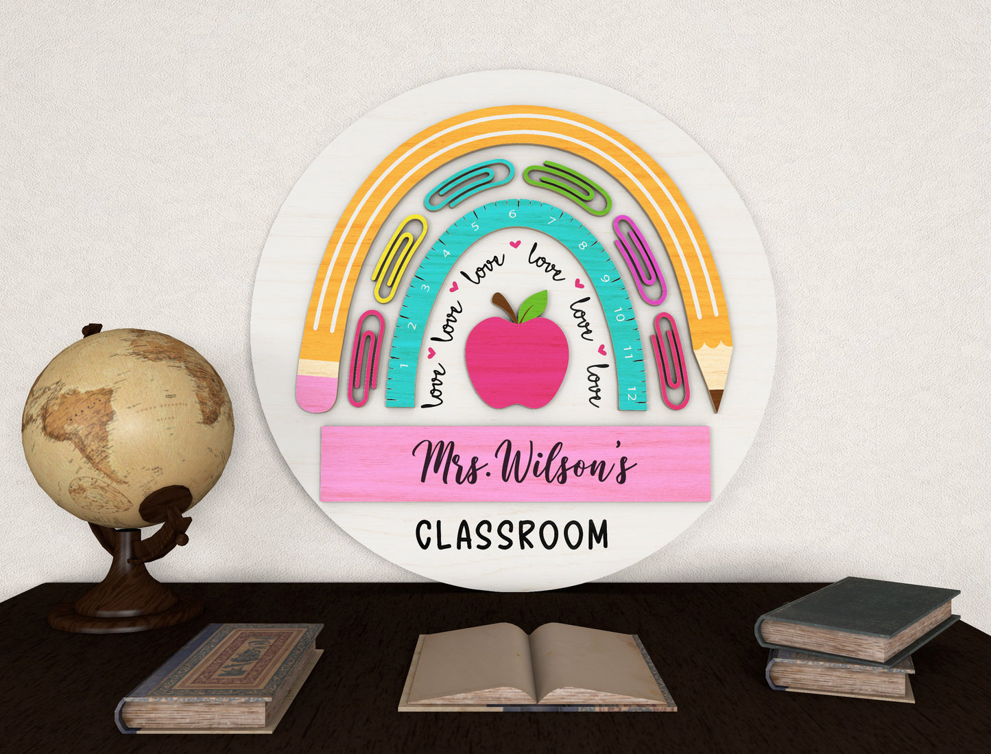 Classroom Round Sign SVG Bundle for Glowforge and LightBurn