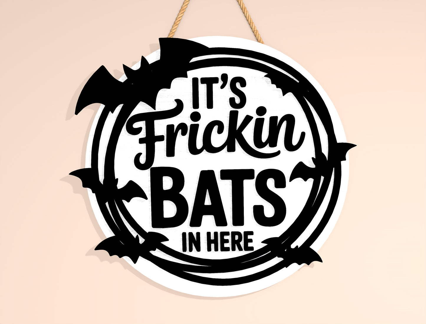 Halloween Round Door Hanger SVG Bundle for Glowforge xTool LightBurn 6 Designs