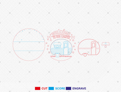Camper Door Hanger SVG Bundle for Glowforge and xTool