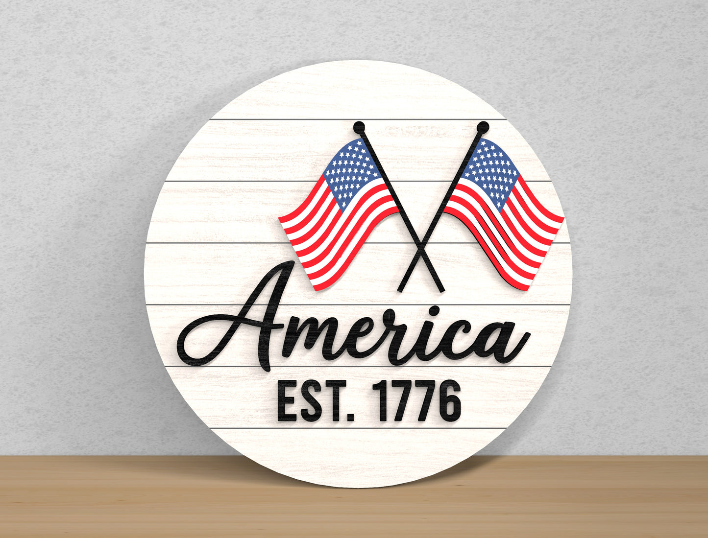 America 250 Door Hanger SVG Bundle for Glowforge and xTool